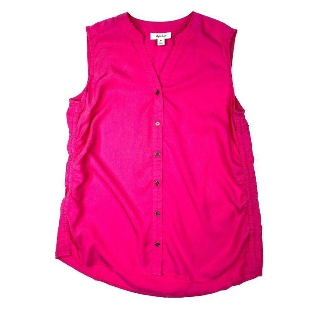 Style‎ & Co Shirt Top XS Pink Sleeveless Relaxed
